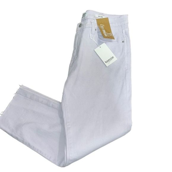 Kensie Denim - Kensie size 10/30 lilac denim slim fit with raw edge hem NWT